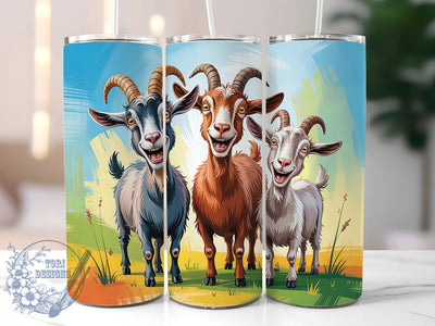 Funny Whimsical Goat Tumbler, Funny Farm Tumbler, Rustic Goat Wrap, Whimsical Goat Wrap, Cute Goat Wrap, Sublimation Design, Trendy Gift Idea Sublimation ToriDesigns 