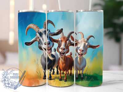 Funny Whimsical Goat Tumbler, Funny Farm Tumbler, Rustic Goat Wrap, Whimsical Goat Wrap, Cute Goat Wrap, Sublimation Design, Trendy Gift Idea Sublimation ToriDesigns 