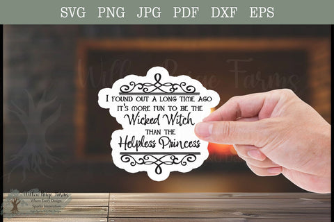Funny Wicked Witch and Princess instant download shirt design SVG Willow Paige Farms 