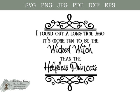 Funny Wicked Witch and Princess instant download shirt design SVG Willow Paige Farms 