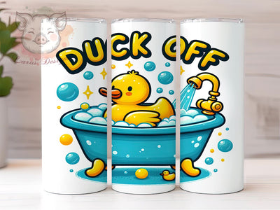 Funny Yellow Rubber Duck 20oz Tumbler Png, Straight & Tapered Tumbler Png, Funny Duck Tumbler Png, Digital Download PNG Sublimation Lara' s Designs 