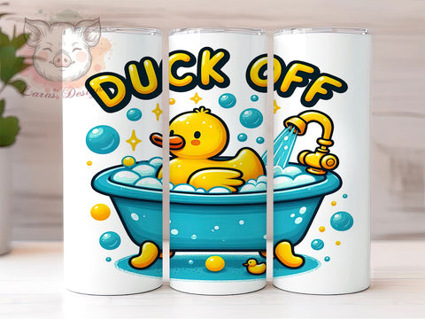 Funny Yellow Rubber Duck 20oz Tumbler Png, Straight & Tapered Tumbler Png, Funny Duck Tumbler Png, Digital Download PNG Sublimation Lara' s Designs 