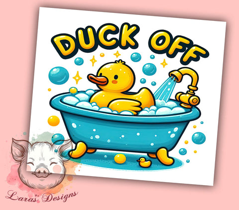 Funny Yellow Rubber Duck 20oz Tumbler Png, Straight & Tapered Tumbler Png, Funny Duck Tumbler Png, Digital Download PNG Sublimation Lara' s Designs 