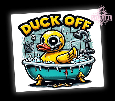 Funny Yellow Rubber Duck 20oz Tumbler Wrap Sublimation Design, Straight Tapered Tumbler Wrap, Funny Duck Skeleton Halloween Tumbler Png, Instant Digital Download Sublimation SvggirlplusArt 