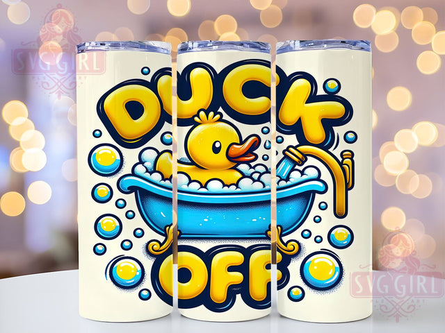 Funny Yellow Rubber Duck 20oz Tumbler Wrap Sublimation Design, Straight Tapered Tumbler Wrap, Rubber Duck Tumbler Png, Instant Digital Download Sublimation SvggirlplusArt 