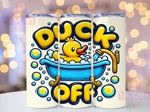 Funny Yellow Rubber Duck 20oz Tumbler Wrap Sublimation Design, Straight Tapered Tumbler Wrap, Rubber Duck Tumbler Png, Instant Digital Download Sublimation SvggirlplusArt 