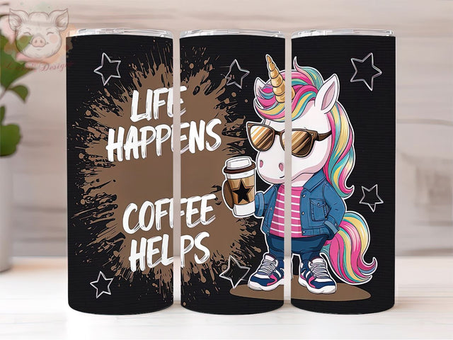 Funy Sarcastic Unicorn 20oz Tumbler Png, Straight & Tapered Tumbler Png, Unicorn Tumbler Png, Digital Download PNG Sublimation Lara' s Designs 