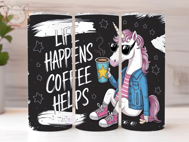 Funy Sarcastic Unicorn 20oz Tumbler Png, Straight & Tapered Tumbler Png, Unicorn Tumbler Png, Digital Download PNG Sublimation Lara' s Designs 