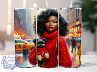 Fur Baby Woman 20oz Tumbler, Pet Lover Gift, Fur Baby Wrap, 20oz Tumbler Wrap, Sublimation Design PNG, Cute Pet Wrap, Animal Lover Sublimation Sublimation ToriDesigns 