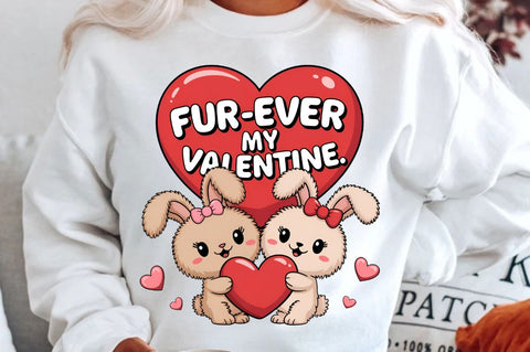 Fur Ever My Valentine Sublimation Design Sublimation Regulrcrative 