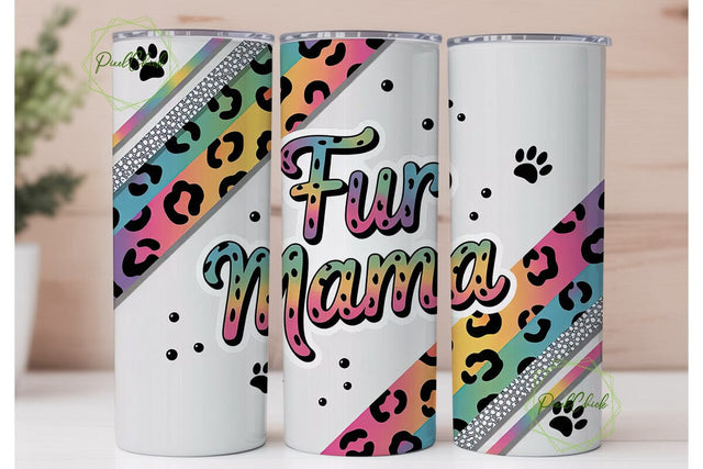 Fur Mama 20oz Tumbler Wrap Sublimation PixelChick 