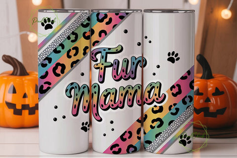 Fur Mama 20oz Tumbler Wrap Sublimation PixelChick 