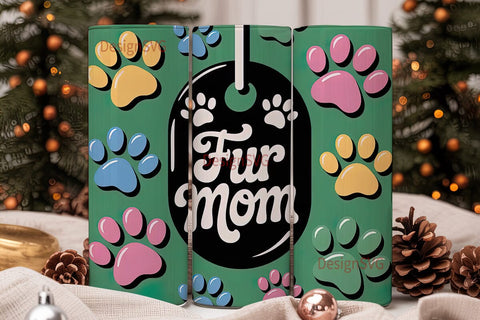 Fur Mom 20oz Tumbler Wrap Sublimation DesignSVG 