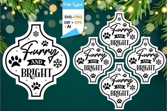Furry And Bright Arabesque SVG, Arabesque SVG Animal Christmas Ornament SVG Design, SVG Cut File, SVGs, Food & Drink, Print & Cut, Quotes and Sayings SVG DesignPlante 503 