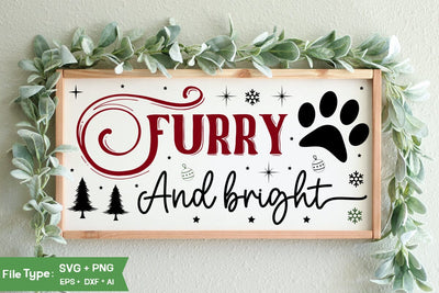 Furry And Bright Sign SVG Design, Christian Round Ornaments, Nativity Christmas SVG Design, Christmas SVG Design, Christmas SVG Design SVG DesignPlante 503 