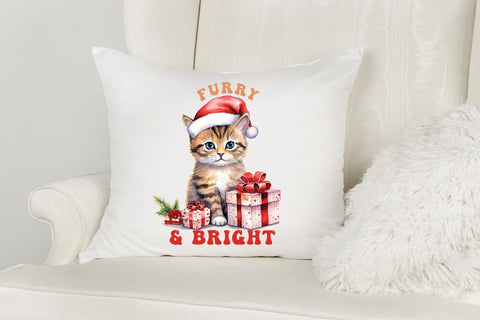 Furry & Bright - Christmas Cat Sublimation Sublimation CraftLabSVG 