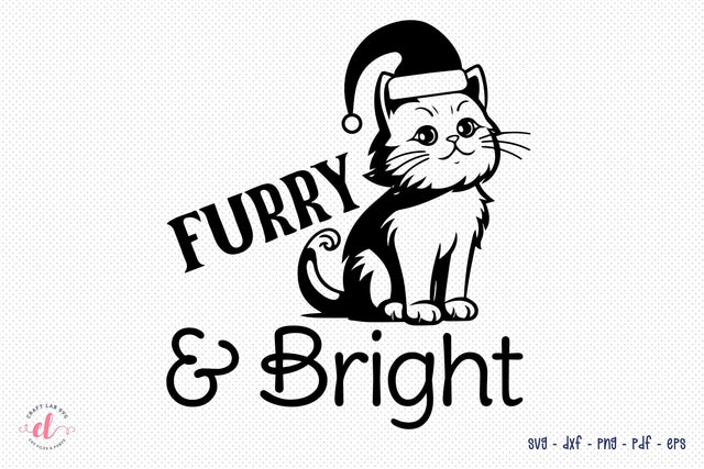 Furry & Bright | Christmas Cat SVG SVG CraftLabSVG 