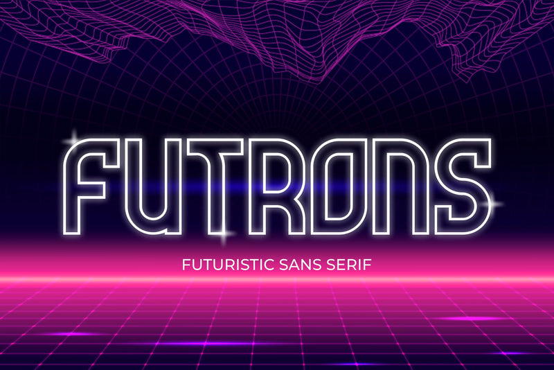 Futrons - Futuristic Sans Serif Font Mozzatype 