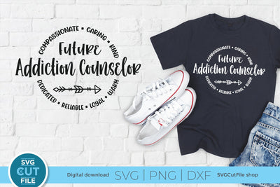 Future Addiction Counselor SVG heart SVG SVG Cut File 