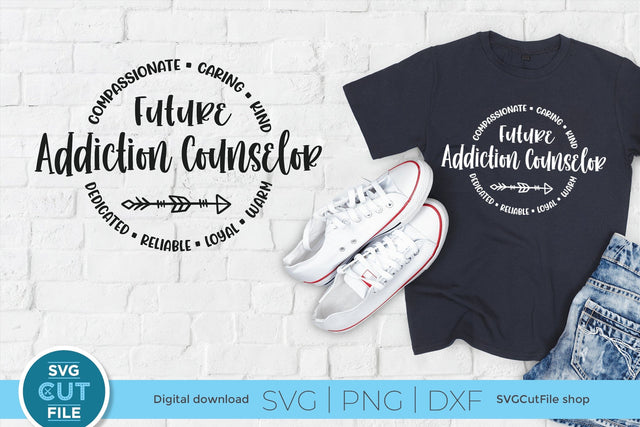 Future Addiction Counselor SVG heart SVG SVG Cut File 