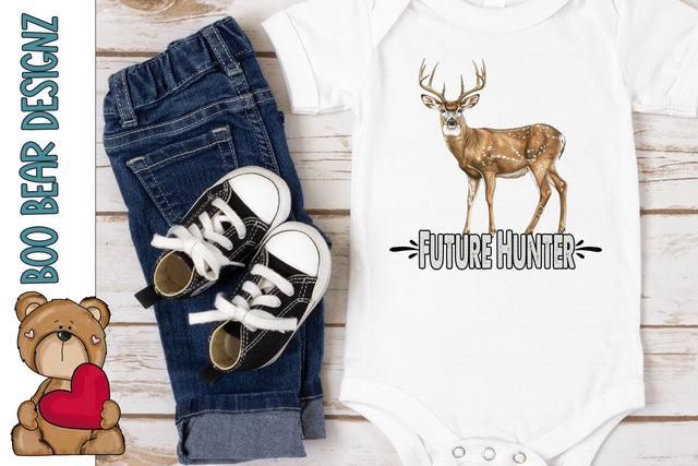 Future Hunter Baby Outfit Clipart Sublimation Boo Bear Designz 