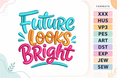 Future Looks Bright Graduation Embroidery Embroidery/Applique DESIGNS sg embroidery 
