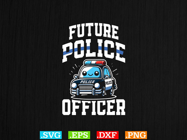 Future Police Officer Shirt, Police Svg, Back the Blue Svg, Thin Blue Line Svg, Police Officer Svg, Police Wife Svg, Distressed Flag SVG Creativeart88 