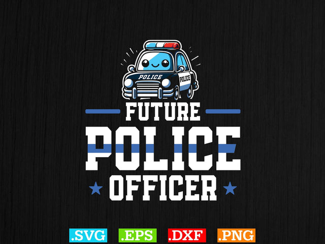 Future Police Officer Shirt, Police Svg, Back the Blue Svg, Thin Blue Line Svg, Police Officer Svg, Police Wife Svg, Distressed Flag SVG Creativeart88 