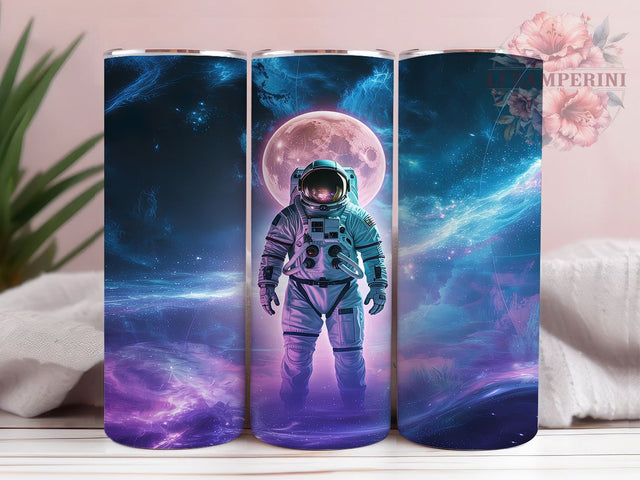 Futuristic Astronaut Space Tumbler, Space Wrap Design, 20oz Tumbler Sublimation, Cosmic Explorer Sublimation, Sci-Fi Galaxy Tumbler, Outer Space Adventure Wrap, Futuristic Astronaut Design Sublimation Li Zamperini 