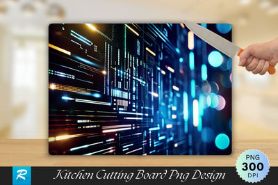 Futuristic Cyber Security Cutting Board Sublimation Regulrcrative 