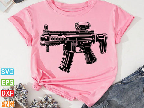 Futuristic Gun SVG, Futuristic Weapon Clipart SVG Creativeart88 