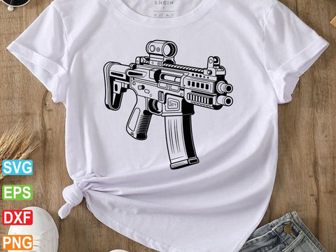 Futuristic Gun SVG, Futuristic Weapon Clipart SVG Creativeart88 