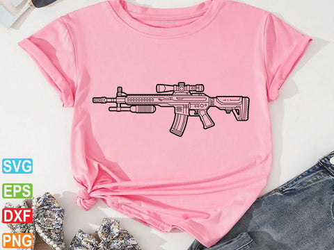 Futuristic Gun SVG, Futuristic Weapon Clipart SVG Creativeart88 