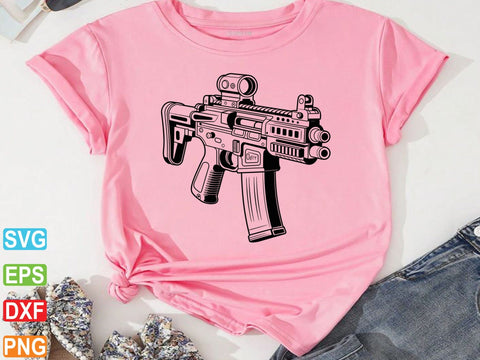 Futuristic Gun SVG, Futuristic Weapon Clipart SVG Creativeart88 