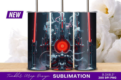 Futuristic Machine Core With Glowing Red Energy Sublimation Regulrcrative 