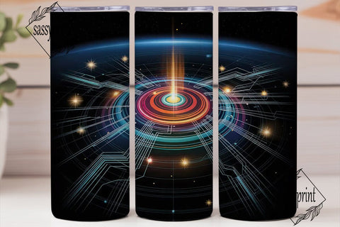 Futuristic Tech Core 20oz Tumbler Wrap Sublimation sassyprint 