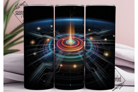 Futuristic Tech Core 20oz Tumbler Wrap Sublimation sassyprint 