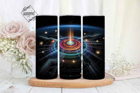 Futuristic Tech Core 20oz Tumbler Wrap Sublimation sassyprint 
