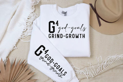 G4 God Goals Grind Growth Sleeve SVG Design, Christian Sleeve SVG, Faith SVG Design, Jesus Sleeve SVG SVG Regulrcrative 