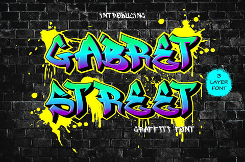 Gabret Street - Layered Graffiti Font Font Mozzatype 