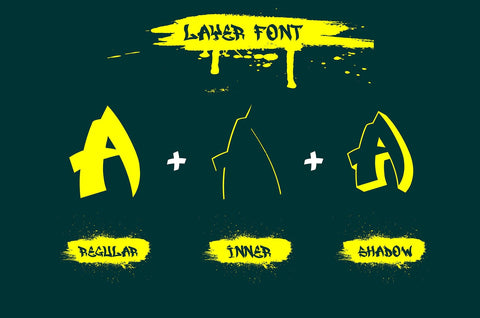 Gabret Street - Layered Graffiti Font Font Mozzatype 