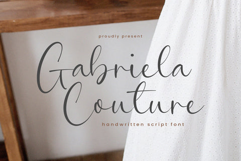 Gabriela Couture - Handwritten Script Font Font Timur type 