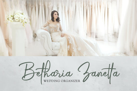 Gabrietha - Lovely Signature Font Font Mozzatype 