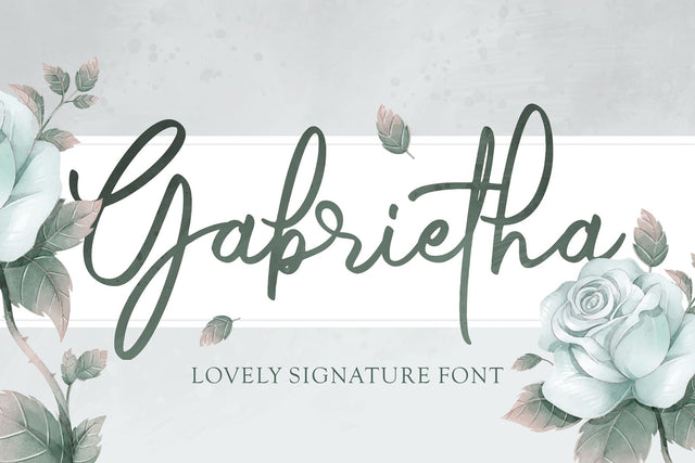Gabrietha - Lovely Signature Font Font Mozzatype 