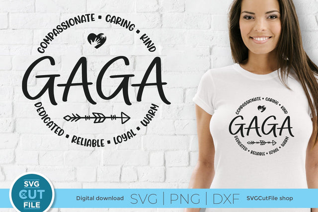 Gaga svg, gaga heart svg, grandma gaga SVG SVG Cut File 