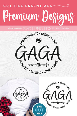 Gaga svg, gaga heart svg, grandma gaga SVG SVG Cut File 
