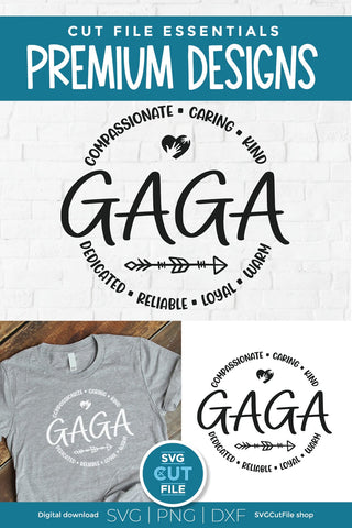 Gaga svg, gaga heart svg, grandma gaga SVG SVG Cut File 