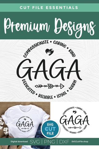 Gaga svg, gaga heart svg, grandma gaga SVG SVG Cut File 