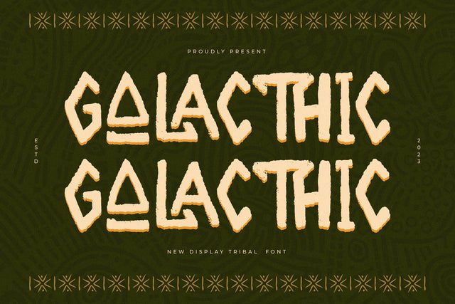 Galacthic - New Display Tribal Font Font Storytype Studio 