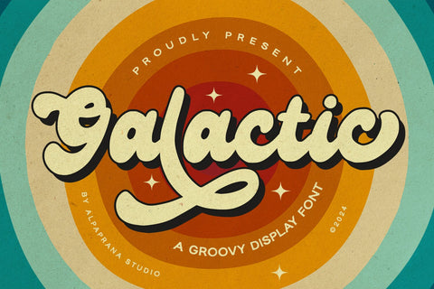 Galactic - Groovy Font Font Alpaprana Studio 
